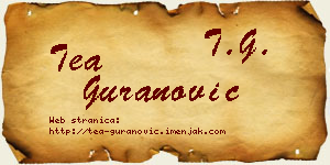 Tea Guranović vizit kartica